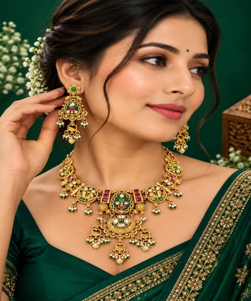 Gold Plated Heritage Jewellery Set 